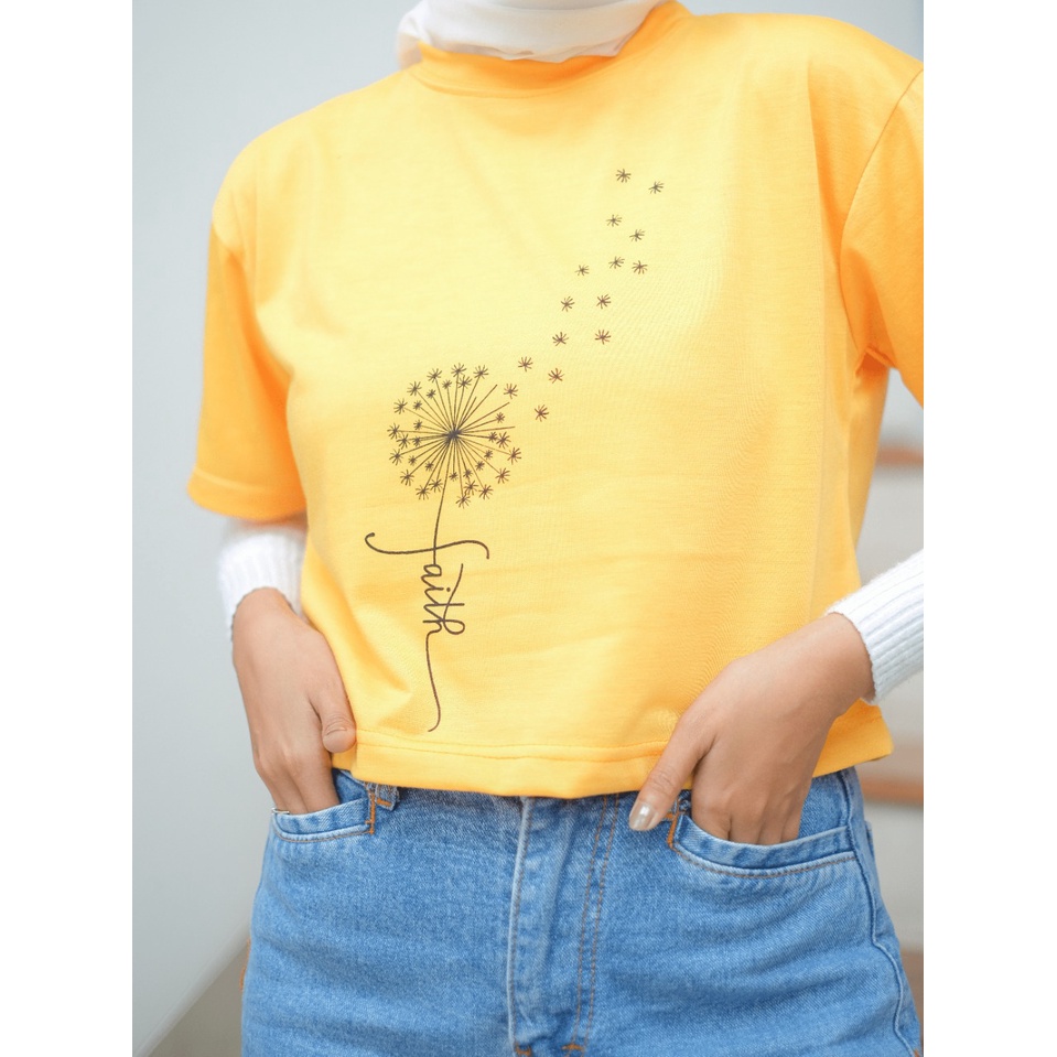 Promo Baju atasan wanita terbaru Kaos Crop Top Wanita COTTON FLOWERS | Atasan Crop CEWEK