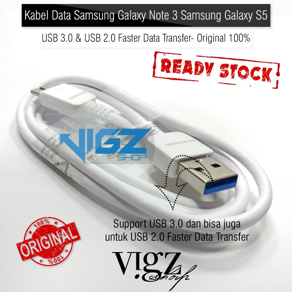 Kabel Data Samsung Galaxy Note 3 Note 3 Neo Samsung Galaxy S5 USB 3.0 &amp; USB 2.0 Original 100%