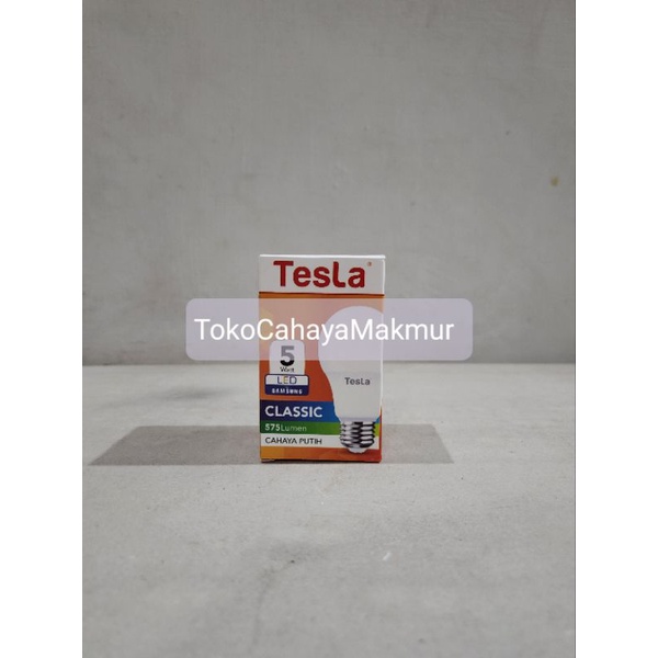 Lampu LED Bohlam Classic 5w 5watt Tesla Cahaya Putih Hemat Energy