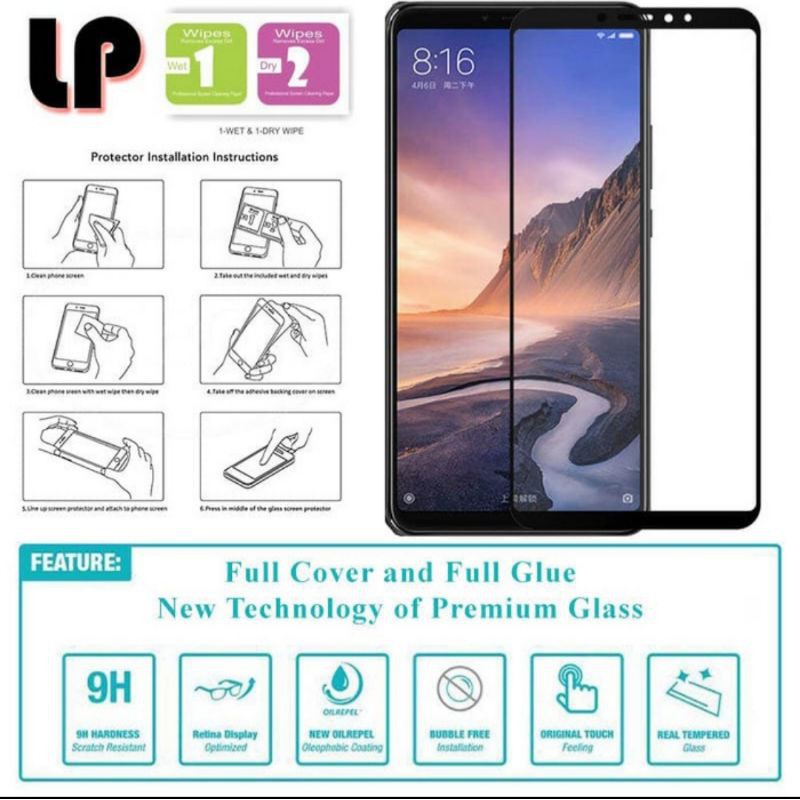 Xiaomi Mi Max 3 Tempered Glass Full Layar Anti Gores Kaca