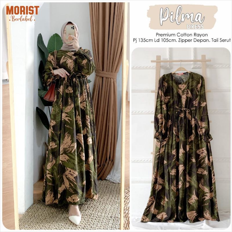 PILMA DRESS BY MORIST BERLABEL/DRESS RAYON MOTIF/DRESS RAYON/HOME DRESS RAYON/GAMIS RAYON MOTIF
