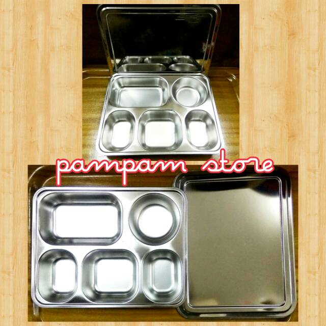 NAMPAN MAKAN TUTUP STAINLESS STEEL
