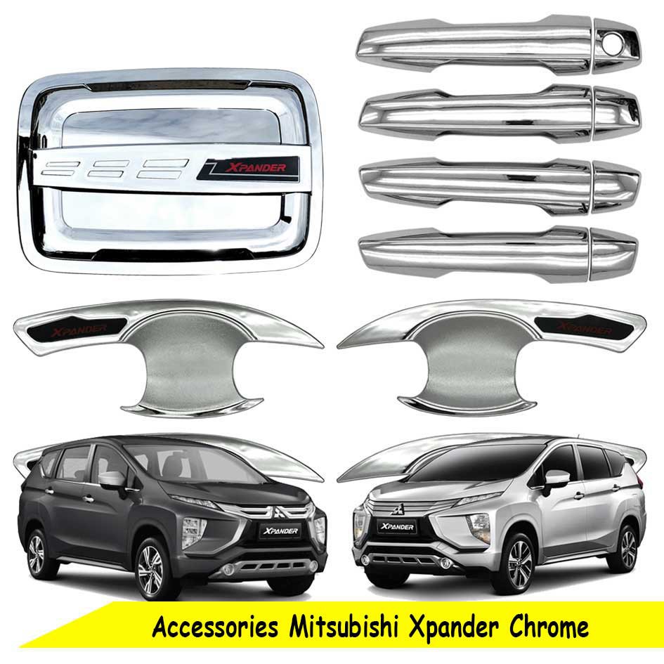 Aksesoris Mitsubishi Xpander Hanlde Cover Tank Cover Outher Chrome
