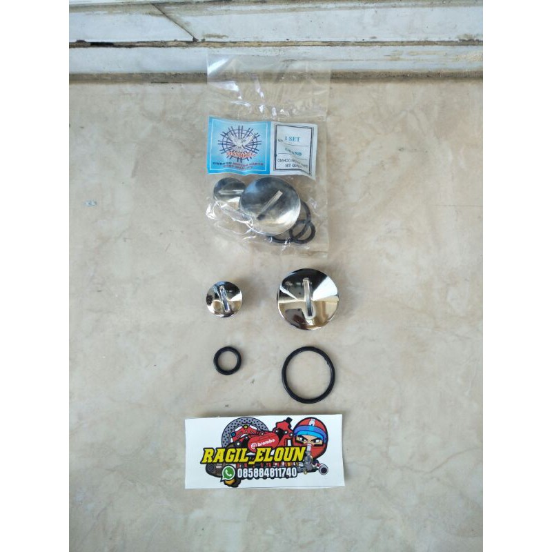baut tutup top bak magnet chrome krom honda gl mp tiger grand supra kharisma revo blade
