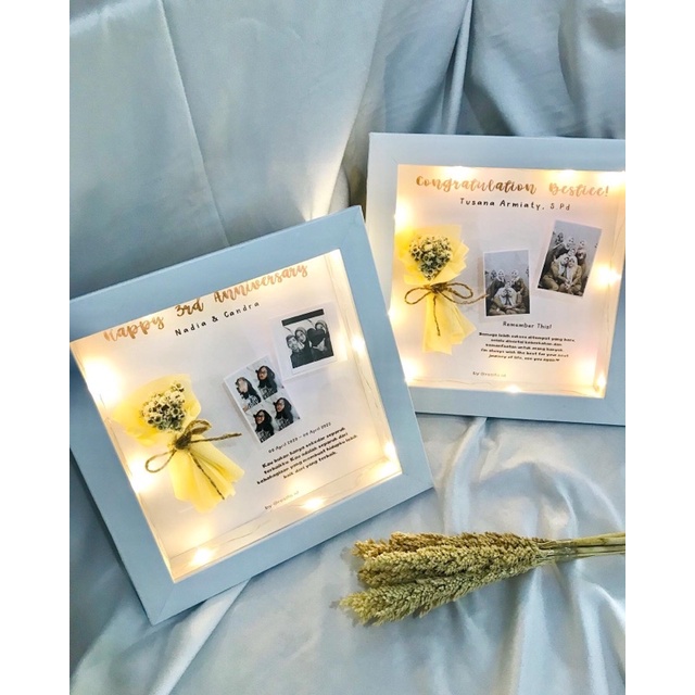 

Gift Frame 3D / Flowers in Frame / Kado Anniv / Kado Wedding
