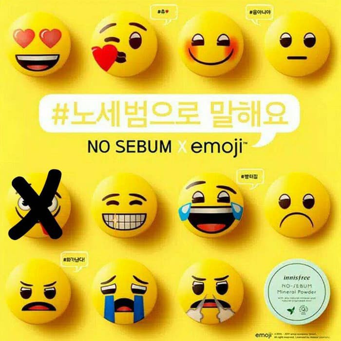 Jual Innisfree X Emoji No Sebum Mineral Powder / Innisfree Emoji No Sebum Murah