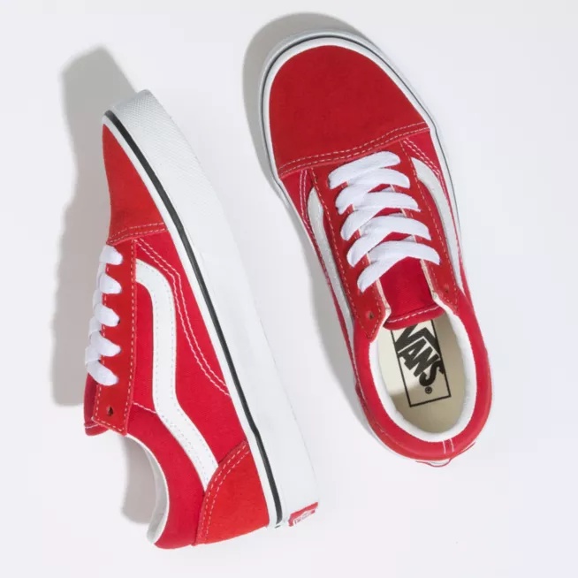 NEW Sepatu Anak Vans Oldskool Sepatu Sneakers Pria Wanita Murah Red