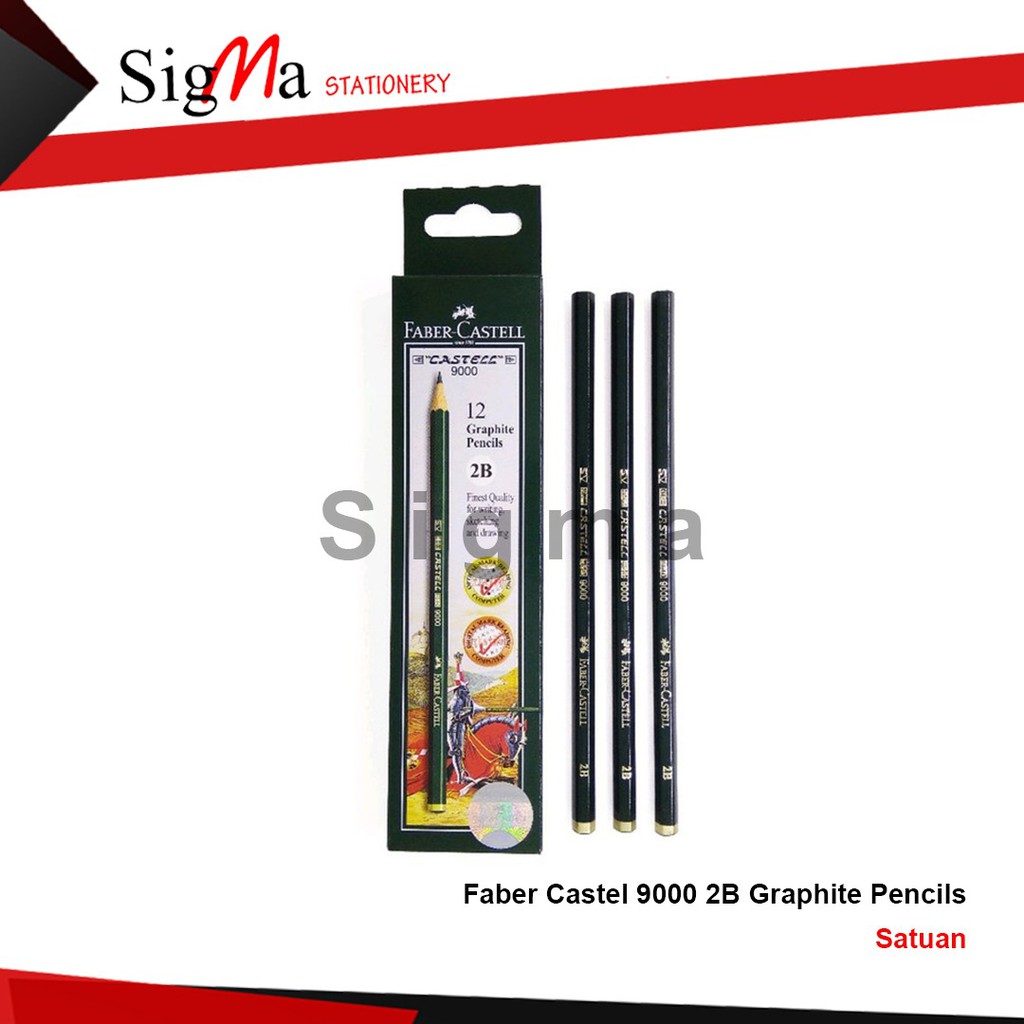 

Pensil 2B FABER CASTEL 9000 2B GRAPHITE (Lusin)