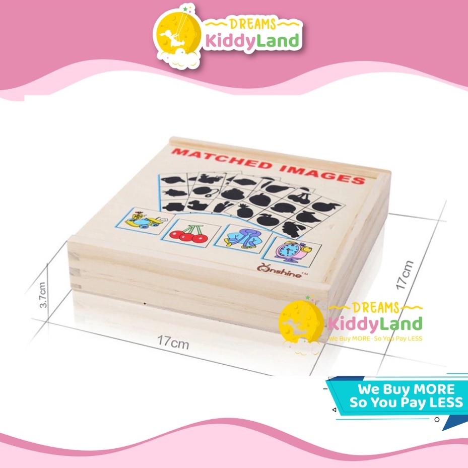 Mainan Anak Mencocokkan Gambar Match Image Bahan Kayu