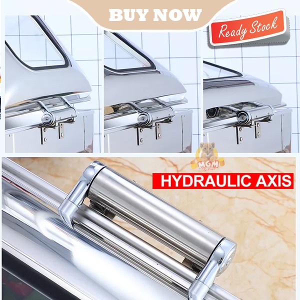 LUXURY Prasmanan Hydraulic SEKAT Chafing Dish 9.0L Segi SOFT CLOSING