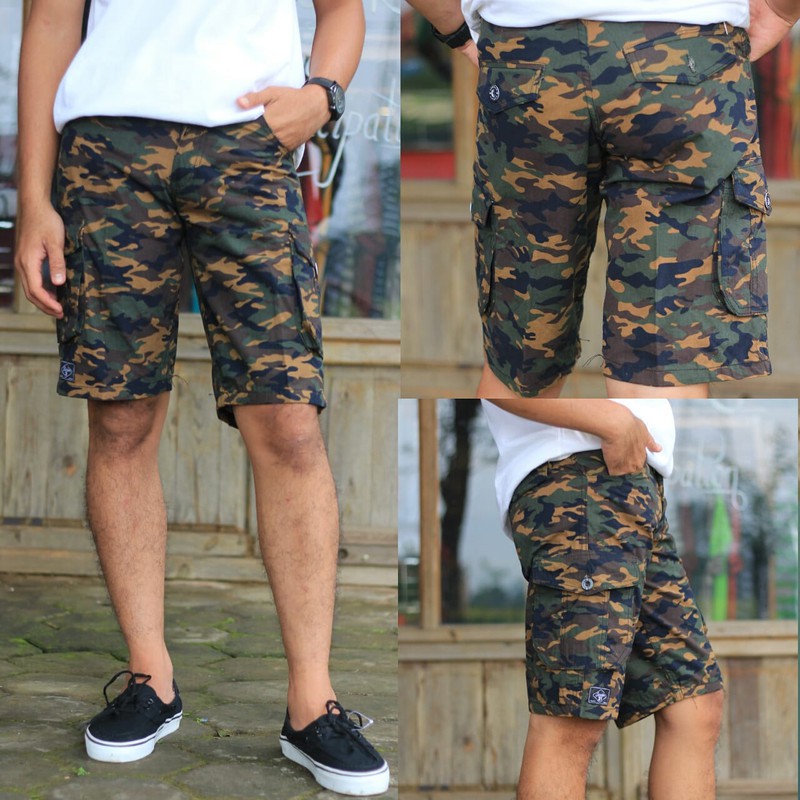  CELANA  CARGO  PENDEK  CAMO ARMY LORENG SEXTORS OUTDOOR 