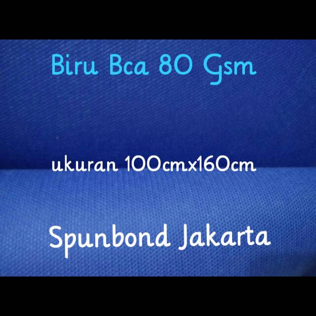 Quality Spunbond Meteran kain Biru Bca 80 GSM Spunbond