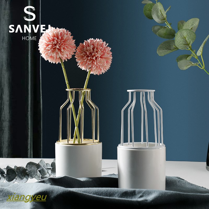 Nordic Gaya Dekorasi Ruang Tamu Hiasan Bunga Bunga Keramik Meja