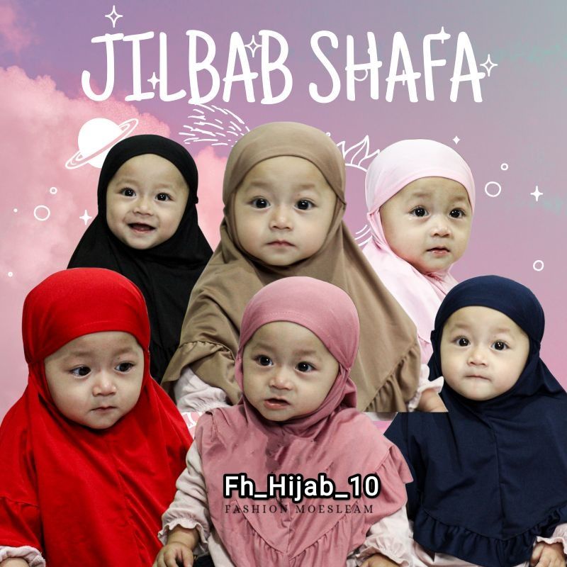 Jilbab Shafa Anak bayi Instan 0-3 Tahun Bahan Lembut Adem | Hijab baby sekolah Tk newborn lucu Premium kekinian | Kerudung Perempuan Sd Terbaru 6-12 Bulan