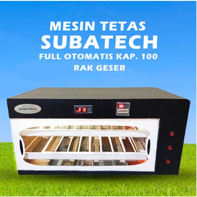 Mesin Tetas Telur Full Otomatis Penetas Rak Geser SUBATECH MTFORG100 RMT