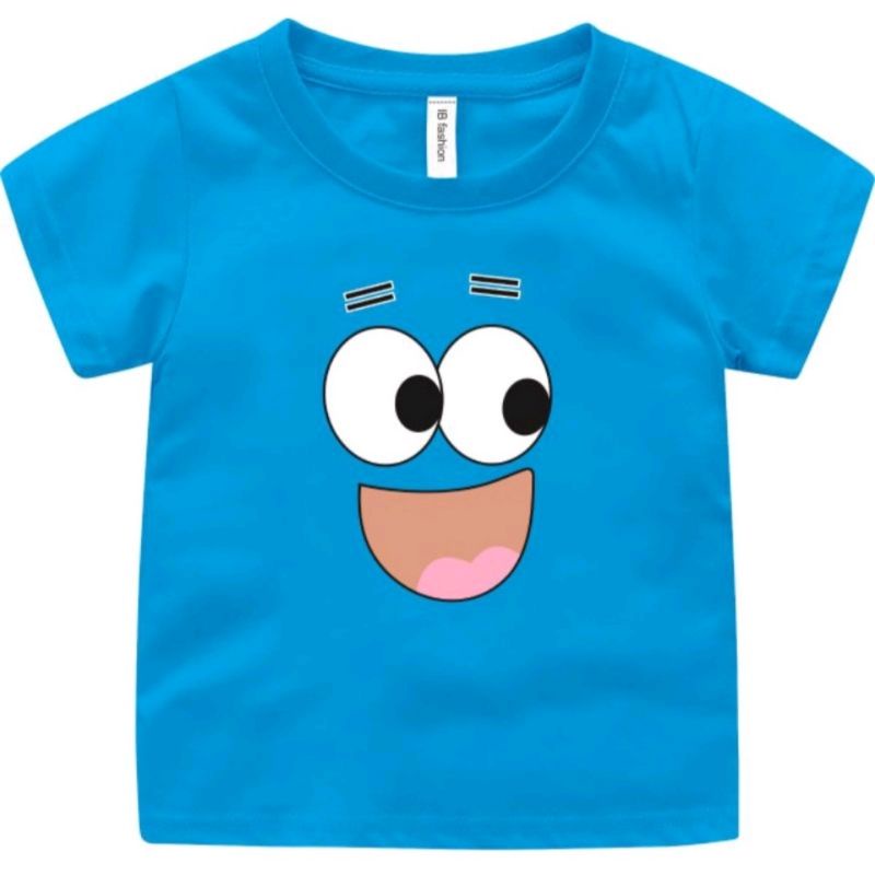 KAOS BAJU ANAK PEREMPUAN DAN LAKI LAKI MURAH LENGAN PENDEK MOTIF KARTUN SMILE CUTE IDEAL USIA UMUR 2 SAMPAI 9 TAHUN UXLO FASHION