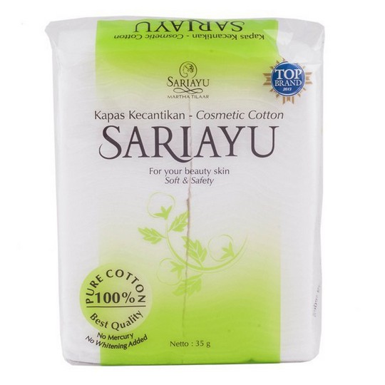 ⭐BAGUS⭐ SARIAYU / ACNES / WELLNESS / PRADASARI / AROMA KAPAS WAJAH | Round Facial Cotton kecantikan 35 gr/ 50 gr SARI AYU