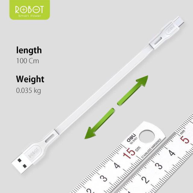 ROBOT Kabel Data RFM100 / RFL100 / RFC100 Type C Micro USB Lighting Cable Data - Garansi 1 Tahun