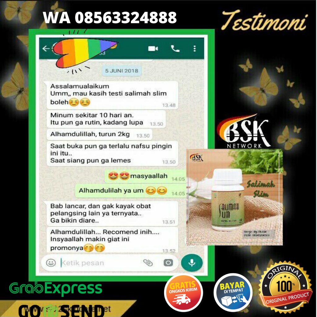 Paket Pelakor Pelangsing Badan Cepat dan Ampuh Peluntur Lemak Kotor BPOM Salimah Slim SR12 Original Perut Buncit Wanita Herbal Ori 100%