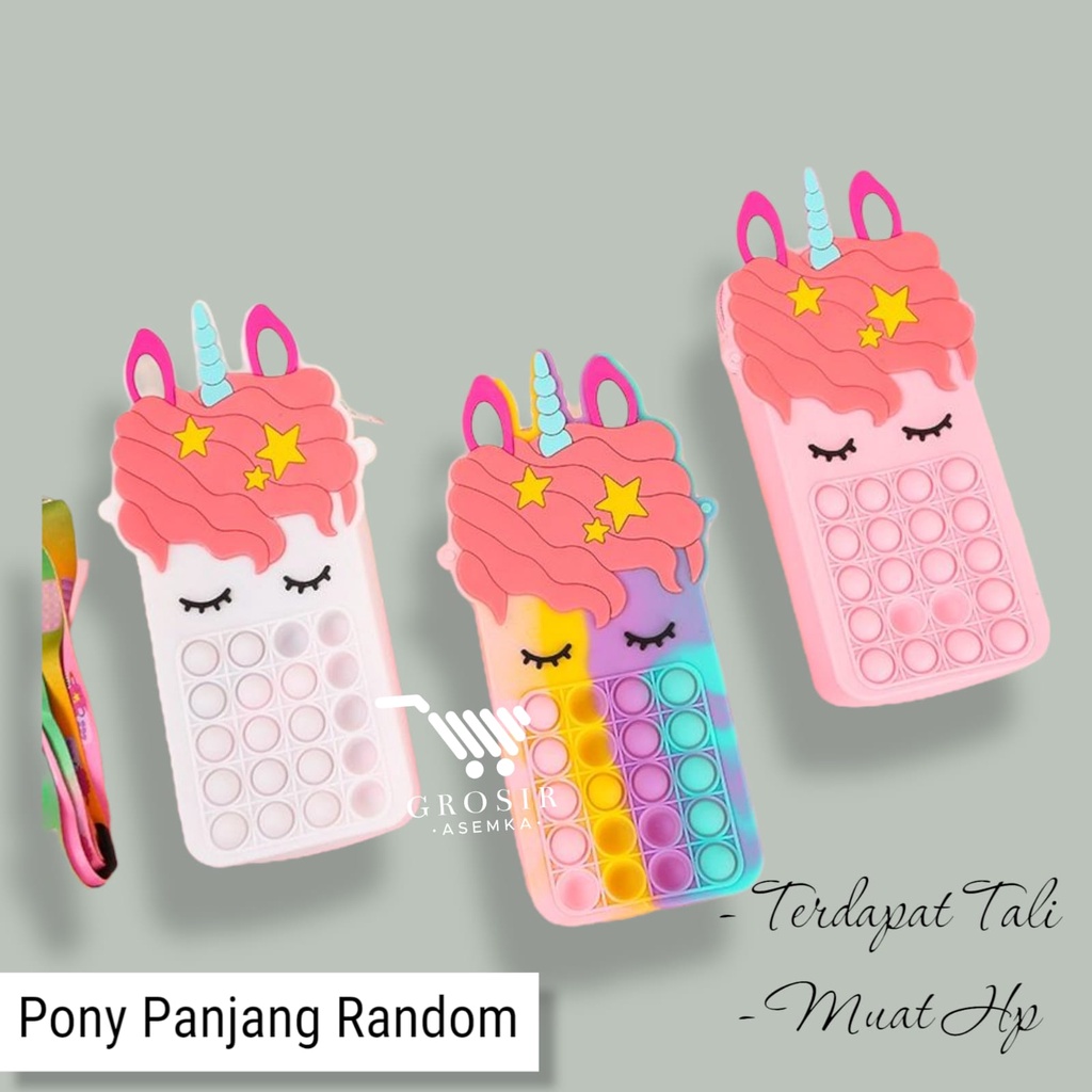 TAS POP IT UNICORN MUAT UNTUK HP / TAS SELEMPANG UNICORN UKURAN BESAR MURAH