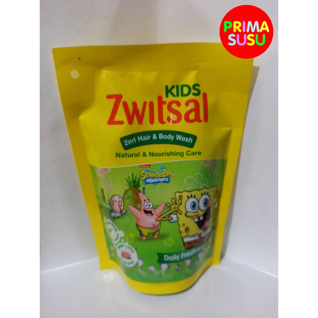 Zwitsal Kids 2in1 Hair &amp; Body Wash Natural &amp; Nourishing Care Water Lotus Fragrance 250 ML