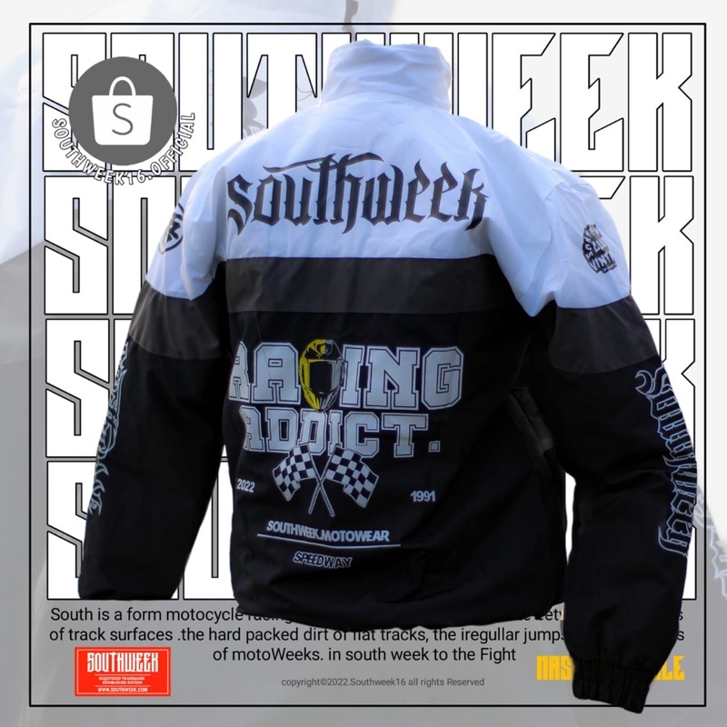 SOUTHWEEK | Nascar Jacket Motowear Racing Addiction - Jaket Motor Pria/Wanita-1