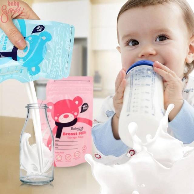 1234OS Kantong Asi Baby Age 250 ML (30 Pcs) Double Zipper / Breastmilk Storage Bag