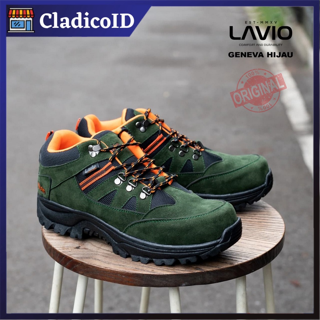 LAVIO Geneva Safety Boots Pria Ujung Besi Sepatu Sefty Untuk Kerja Lapangan Outdoor Mendaki Gunung Anti Slip Mood Booster