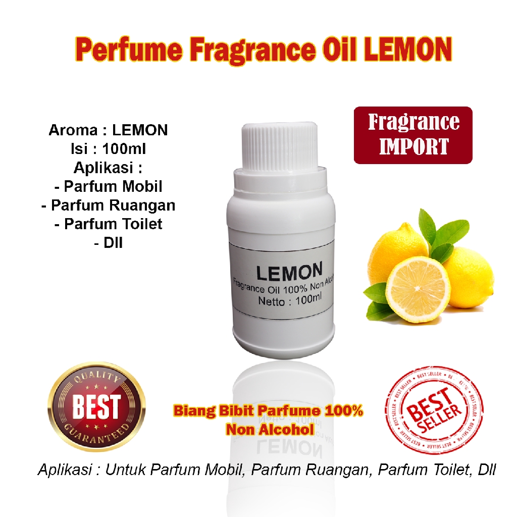 Bibit Biang Parfum Aroma Lemongrass 100ml Pewangi Pengharum Sereh 100% Biang Non Alcohol