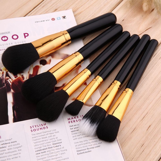 Maquiagem Brush Make Up 15 Set - Black Gold