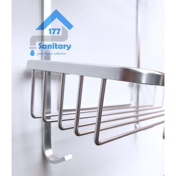 Rak kamar mandi tempat sabun KAWAT 2 Susun Aluminum segi4 Dapur set