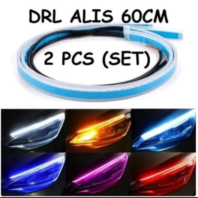 2 PCS LAMPU LED  ALIS MOBIL 60 CM  12 VOLT RUNNING