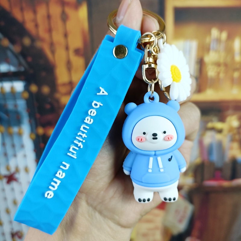 Gantungan Kunci Bentuk Boneka Beruang Lucu Untuk Hadiah Pasangan