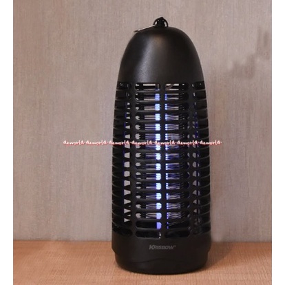 Krisbow Perangkap Nyamuk Lampu UV 6watt Js30 Mosquito Killer Black Hitam Alat Pengusir Nyamuk Lalat Serangga Dapat digantung