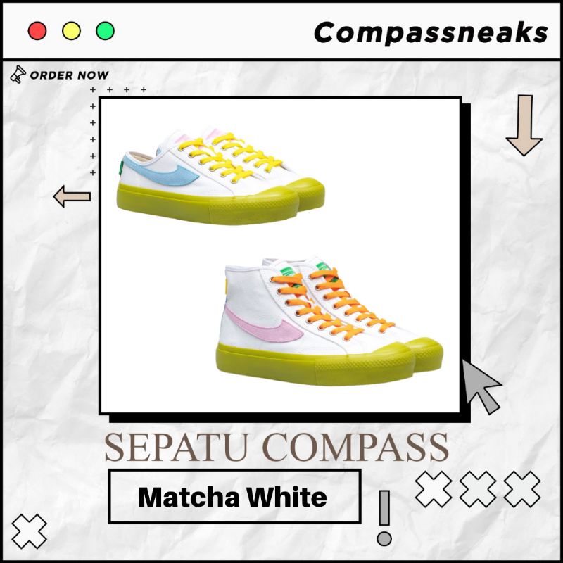 Sepatu Compass Gazelle Matcha White