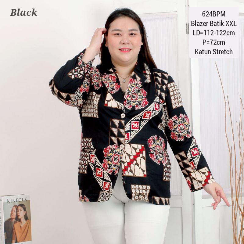 Bigsize Blouse Blazer Stella Jumbo XXL Baju Atasan Outer 624 Kerja Kantor Wanita Murah Etnik Cantik