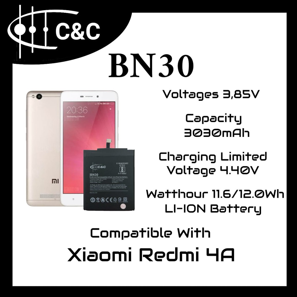 (NC) Baterai Batre Battery Original Xiaomi Redmi 4A/ BN30