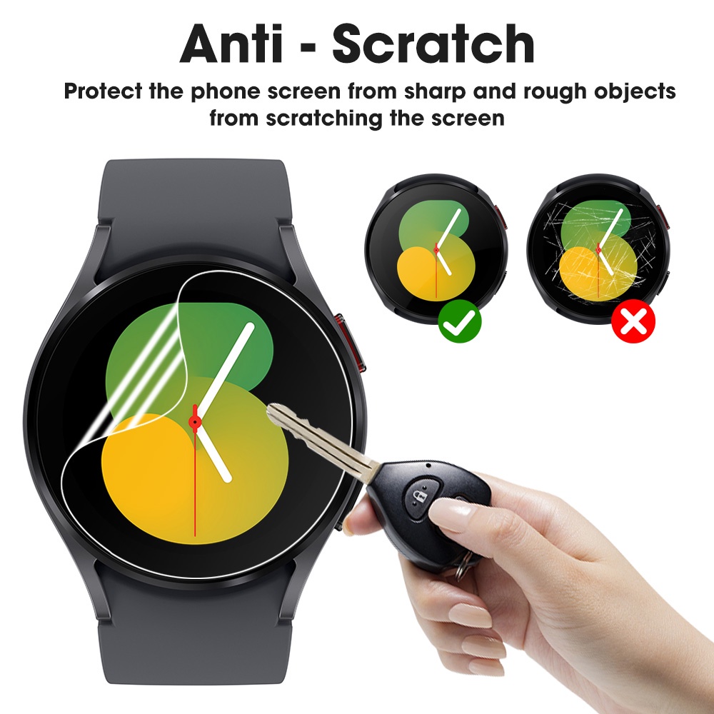 Film Hydrogel Pelindung Layar Anti Gores Bahan TPU Lembut Untuk Samsung Galaxy Watch 5 40 44mm