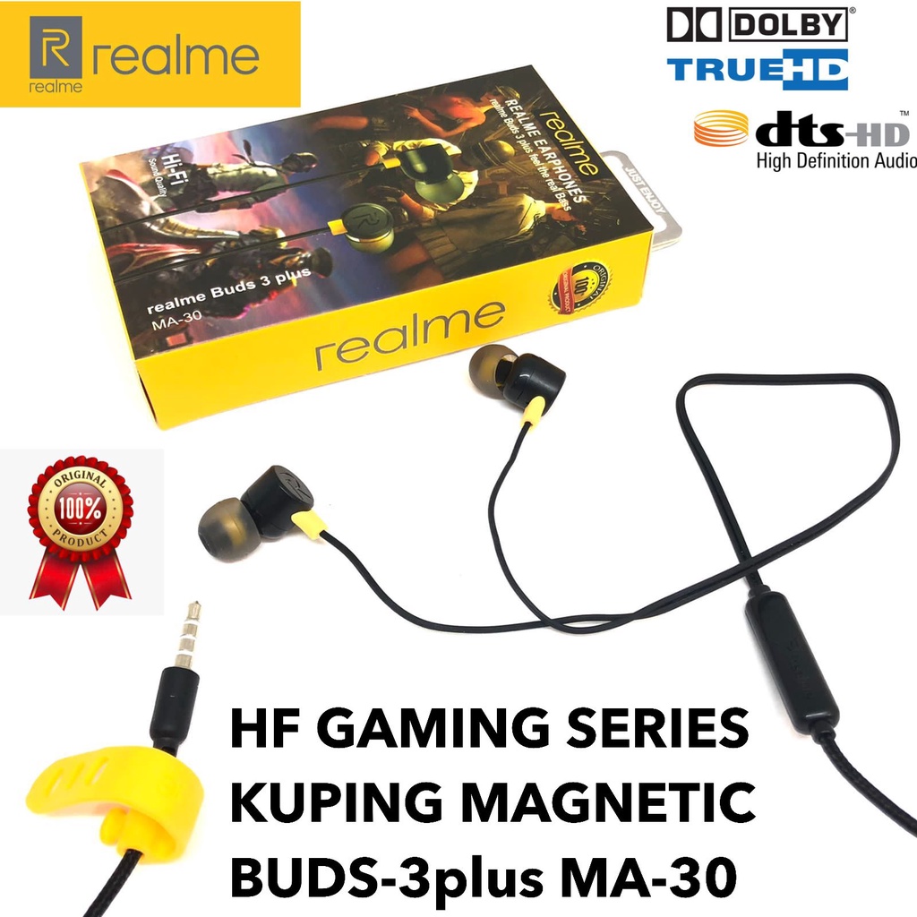 MINIGO~ Handsfree Headset Realme Buds 3plus MA-30 Handsfree Handset Realme MA-30