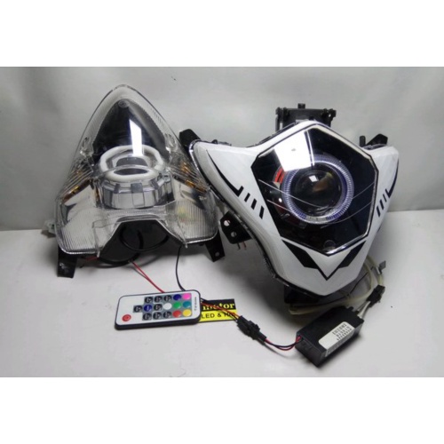 Promo PROJIE HID RGB REMOTE WIRELES SATRIA FU FACELITE DANSTOPLAMP PROJIE LED Berkualitas