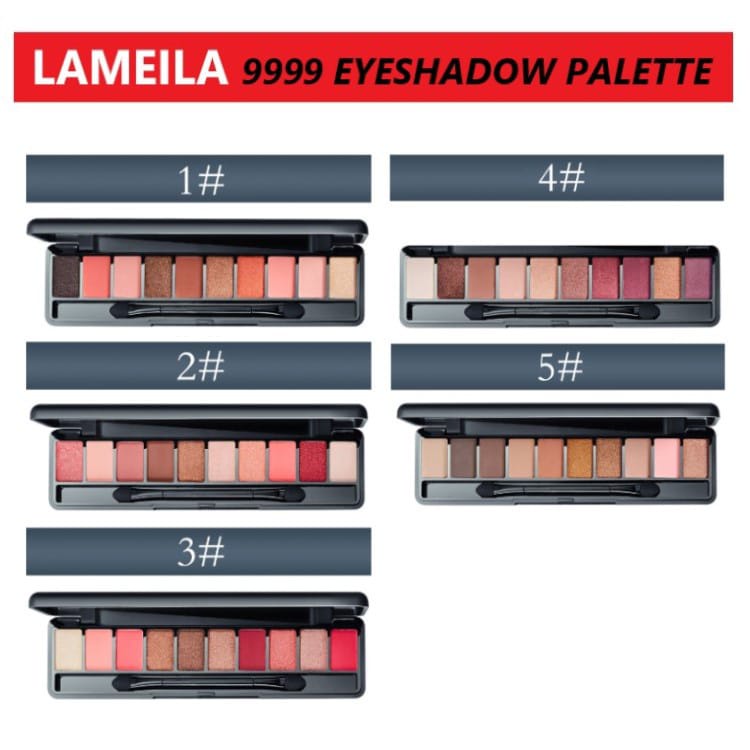 Eyeshadow Lameila 9999 Eyeshadow Pallet Makeup Play Color Eyes 10 Warna Kosmetik Mata