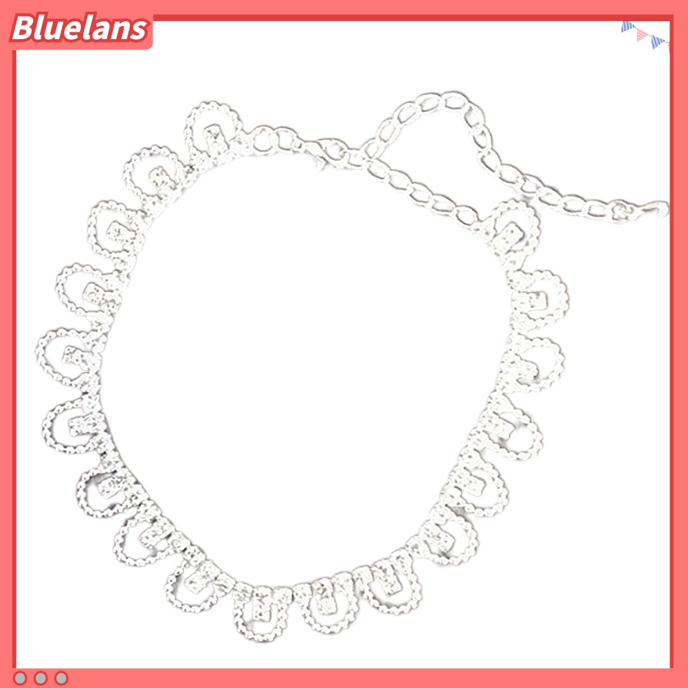 Bluelans Crystal Rhinestone Charm Drop Ankle Chain Bracelet Wedding Summer Beach Jewelry