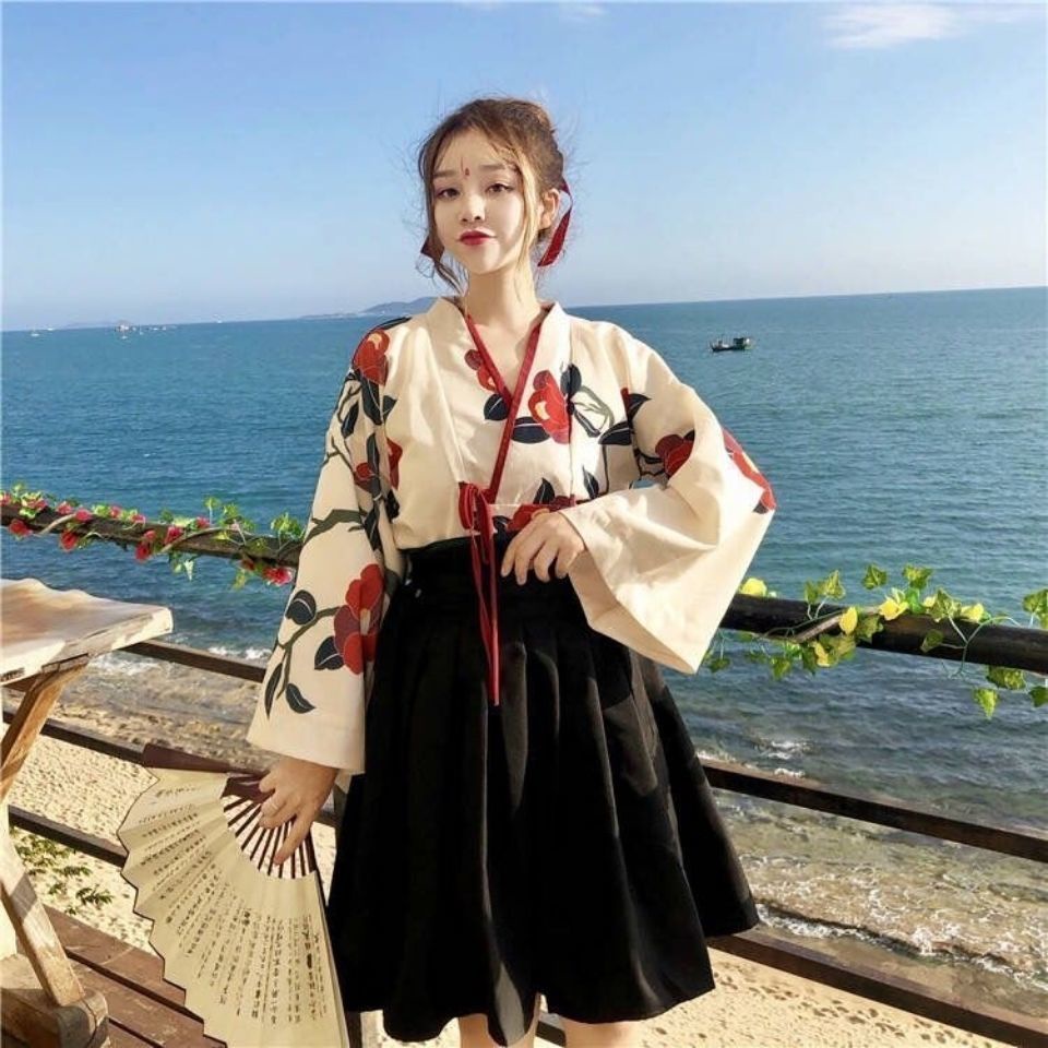 Chuandai Yumeiren Hanfu summer women's clothing improved student Hansu jacket and dress ancient styl