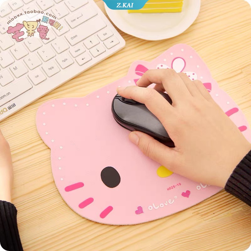 Mouse pad Motif Hello kitty Anti slip Untuk Meja Komputer