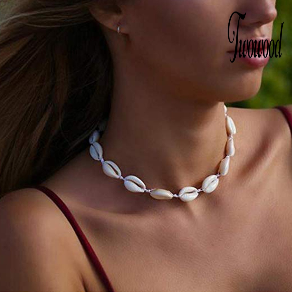 Kalung Choker Desain Kerang Gaya Hawaii Untuk Wanita