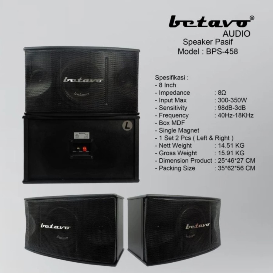 Paket karaoke betavo 8 inch sound system fullset merk betavo - A