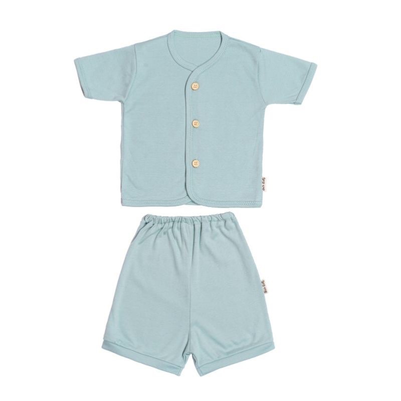 DINOANDBUNNY - SHORT SLEEVE BABY SET - Nice Kids - baju bayi lengan pendek kancing depan