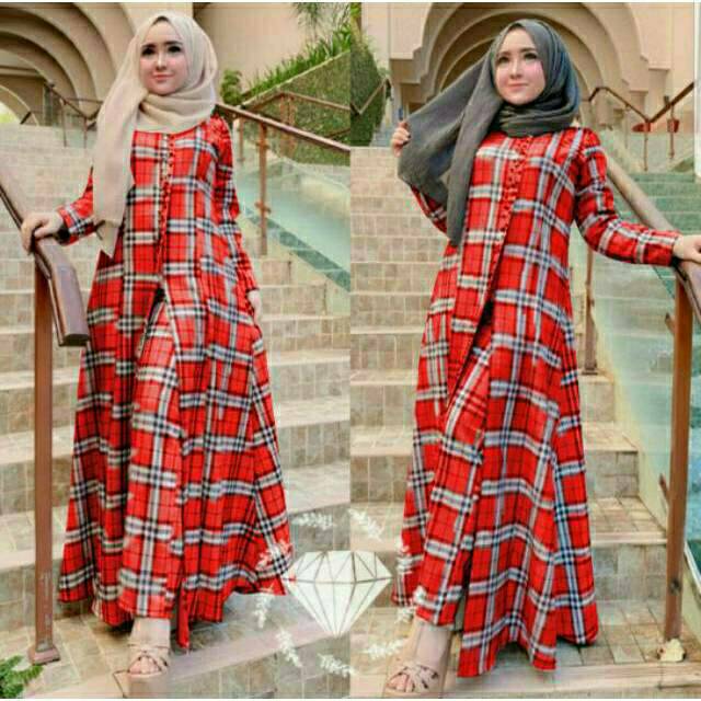 SET CELANA BERRYLOOKS, KATUN KOTAK, GAMIS HIJAB MUSLIM, DRESS