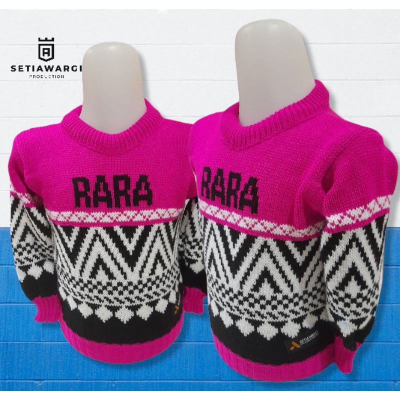 SWEATER RAJUT COSTUM | FREE NAMA | TEBAL MURAH