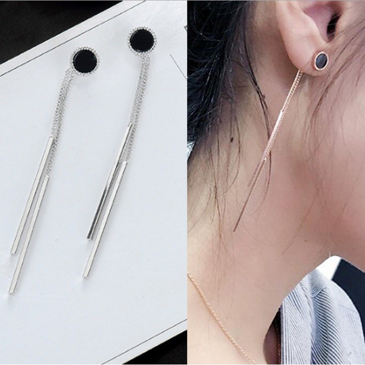 Grosir - F665 Anting Panjang Bulat / Anting Giwang Panjang Gaya Korea / Perhiasan Aksesoris Wanita